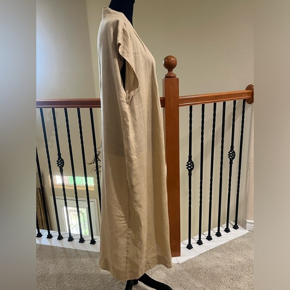 Petals VINTAGE Beige LINEN KIMONO, COPPOLA & BOWERS SIZE L - Picture 6 of 12